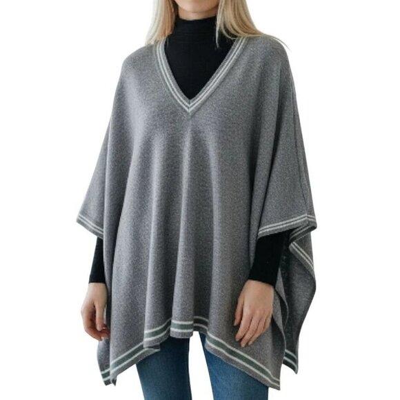 House of Harlow 1960 Sweaters - House of Harlow 1960 Poncho V-Neck Gray Sweater One Size NWOT